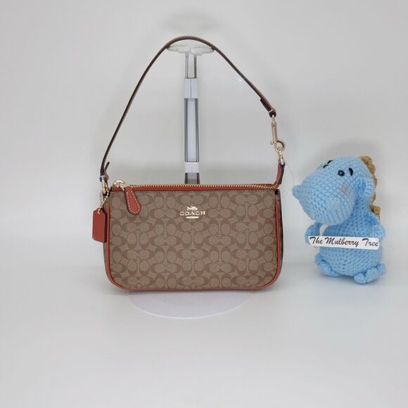 Coach CE698 Nolita 19 In Colorblock Micro Signature Canvas Clutch Purse Wristlet - Picture 1 of 9